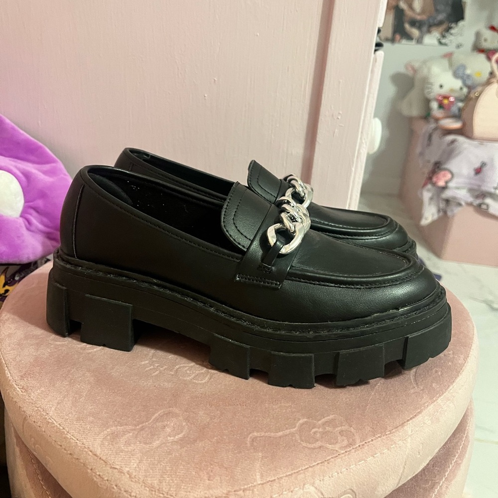 Black Platform Loafers May Jane